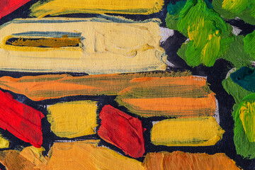 Abstract background closeup of a painting with brushstrokes. Rough art paint smear. Large...