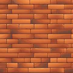 Obraz premium Seamless pattern of brown brick wall. Vector texture for fabric, textile, wrapping paper, backgrounds, wallpaper