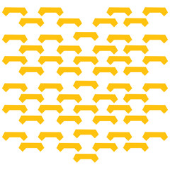 Digital png illustration of yellow pattern on transparent background