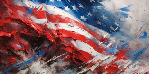 American patriotism illustration - Generative AI