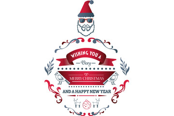 Digital png illustration of merry christmas and happy new year text on transparent background
