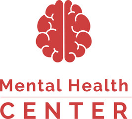 Digital png illustration of mental health center text on transparent background