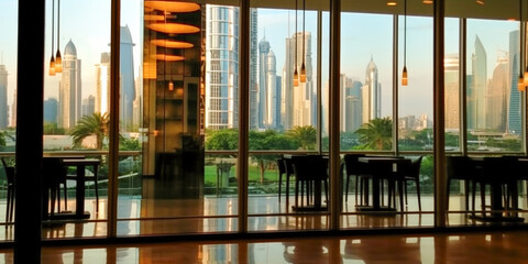 Dubai reflections and lights - Generative AI