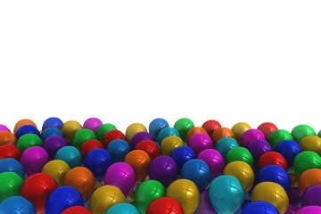Fototapeta na wymiar Digital png illustration of colourful balloons on transparent background