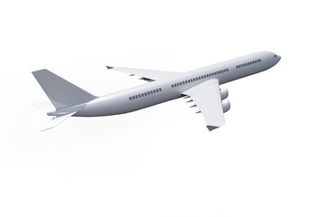 Fototapeta na wymiar Digital png illustration of white plane on transparent background