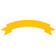 Digital png illustration of yellow ribbon label on transparent background