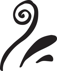 Digital png illustration of black pattern on transparent background