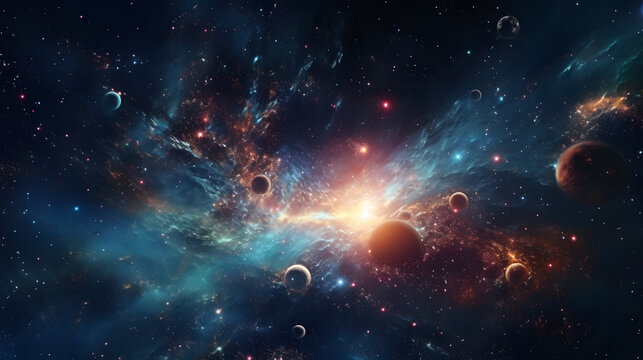 A cosmic style with planets stars or galaxies, galaxy desktop wallpaper universe background