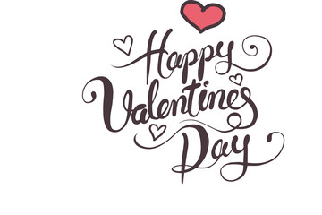Digital png text of happy valentine's day and heart on transparent background
