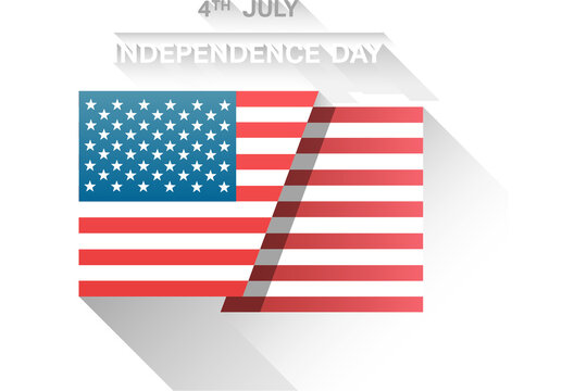 Naklejka Digital png illustration of 4th july independence day text with usa flag on transparent background