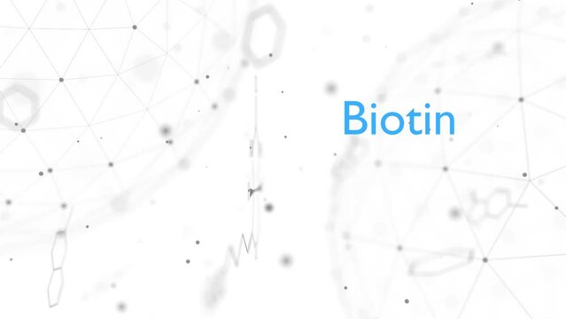 Biotin is a vitamin B7. It is a coenzyme for carboxylase enzymes, involved in the synthesis of fatty acids, isoleucine, and valine, and in gluconeogenesis. Skeletal formula.