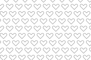 Digital png illustration of hearts pattern on transparent background