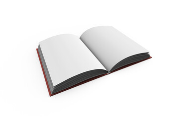 Digital png illustration of open blank book on transparent background