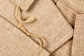 Burlap Sacks or Bags isolated with copy space