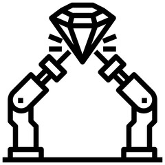 PRODUCTION line icon,linear,outline,graphic,illustration