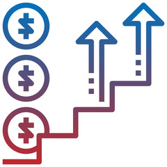 PROFIT MARGIN line icon,linear,outline,graphic,illustration