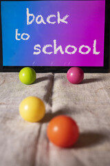 back to school concept with colors and plays