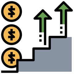 PROFIT MARGIN line icon,linear,outline,graphic,illustration