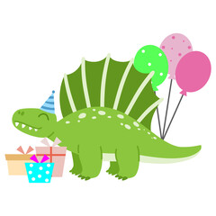 Dinosaur party Clipart. happy dino