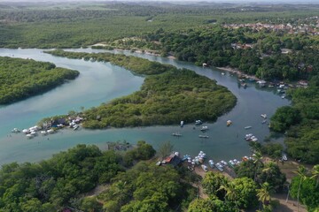 Obraz premium rio, pontal de maracaipe, pernambuco, verde, paisagem