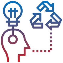 RECYCLING IDEAS line icon,linear,outline,graphic,illustration