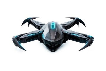 Futuristic drone isolated on white background