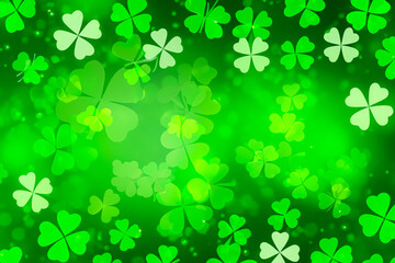 Green clover background, St. Patricks day background