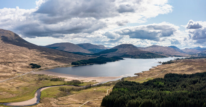 Loch Tulla elevated pan