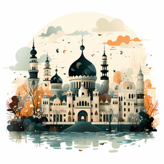 Mosque  Banner Illustration