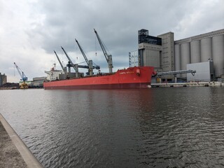 Fototapeta premium Ship from cargo moored in 
