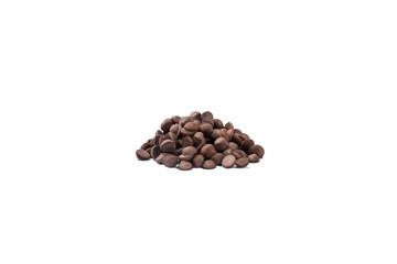confectionery chocolate on a white background. Close up