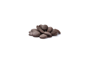 confectionery chocolate on a white background. Close up