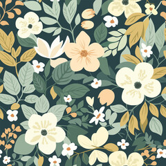 Elegant floral seamless patterns. Versatile vector design for paper, covers, fabric, decor - 633398355