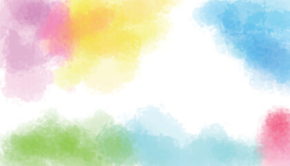 Obraz na płótnie Canvas vector rainbow color abstract watercolor stain texture background