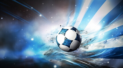 Fototapeta premium Argentina national football flag Argentinian soccer team
