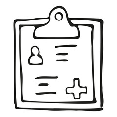 Medical history drawing vector doodle illustration health check up diagnostic appointment treatment
