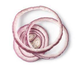 Sliced red onion ring