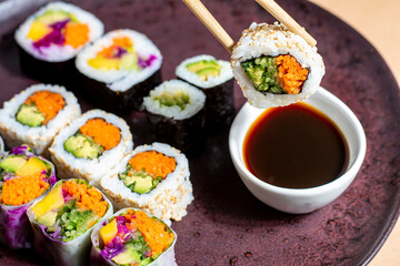 vegetable sushi dish