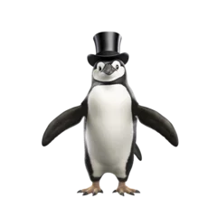 Tuinposter penguin looking isolated on white © Tidarat