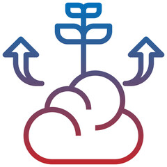 GROWTH line icon,linear,outline,graphic,illustration