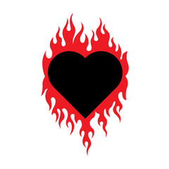 heart with fire element