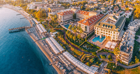 picturesque village resort Kemer in Turkey, boasting a hotels with enticing swimming pool, a...