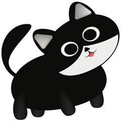 black-cat-with-white-mouth cat-food