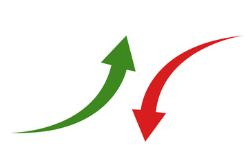 red and green arrow graph transparent png file type