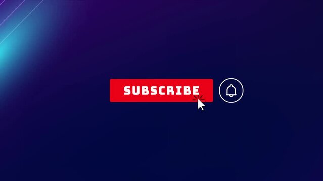 Subscribe Button in Video with Blue Background

