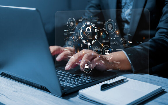 internet network security concept computer networks and communications Administrators work to develop data protection software to reduce network risks. and security system