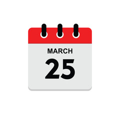 calender icon, 25 march icon with white background