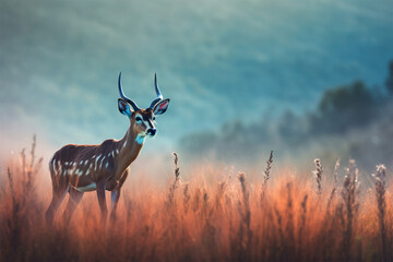 a deer in the meadow