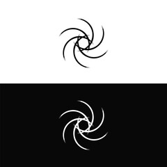 Black and white circle vector logo template design..Circle vector logo template design