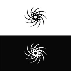Black and white circle vector logo template design..Circle vector logo template design